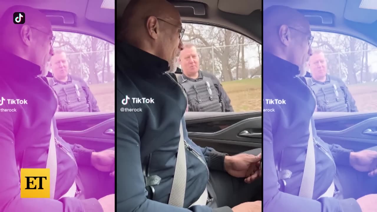 Dwayne Johnson Gets Pulled Over and Teases Police About Having 'Guns'