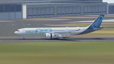 Airbus A330NEO landing in Toulouse