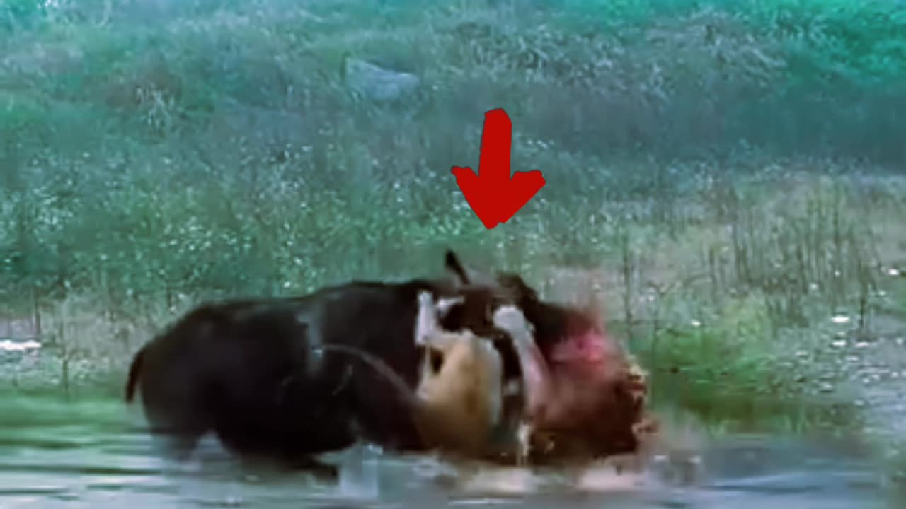 Buffalo Unleashedđ! Horns pierced and shattered lionâs leg. Lion is doomed!