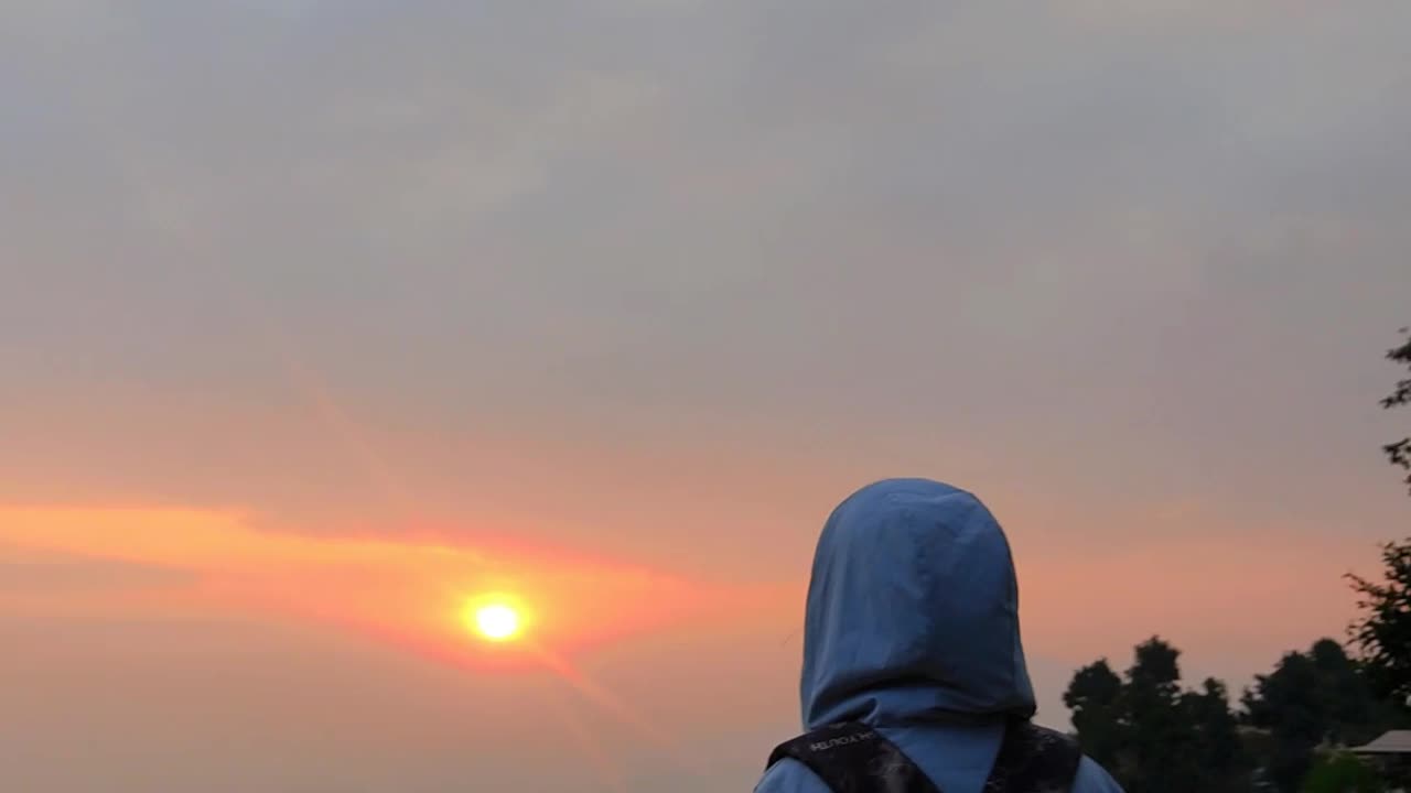 #sunset and view of Kathmandu city from hillstation