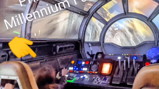 Pilot on the Millennium Falcon at Disneyland