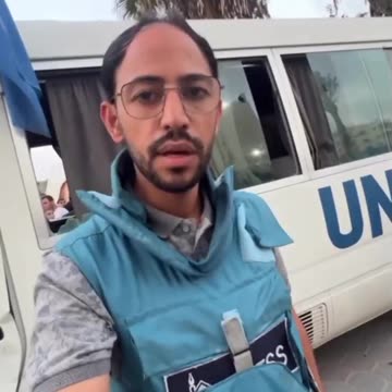 UN van damaged on Gaza