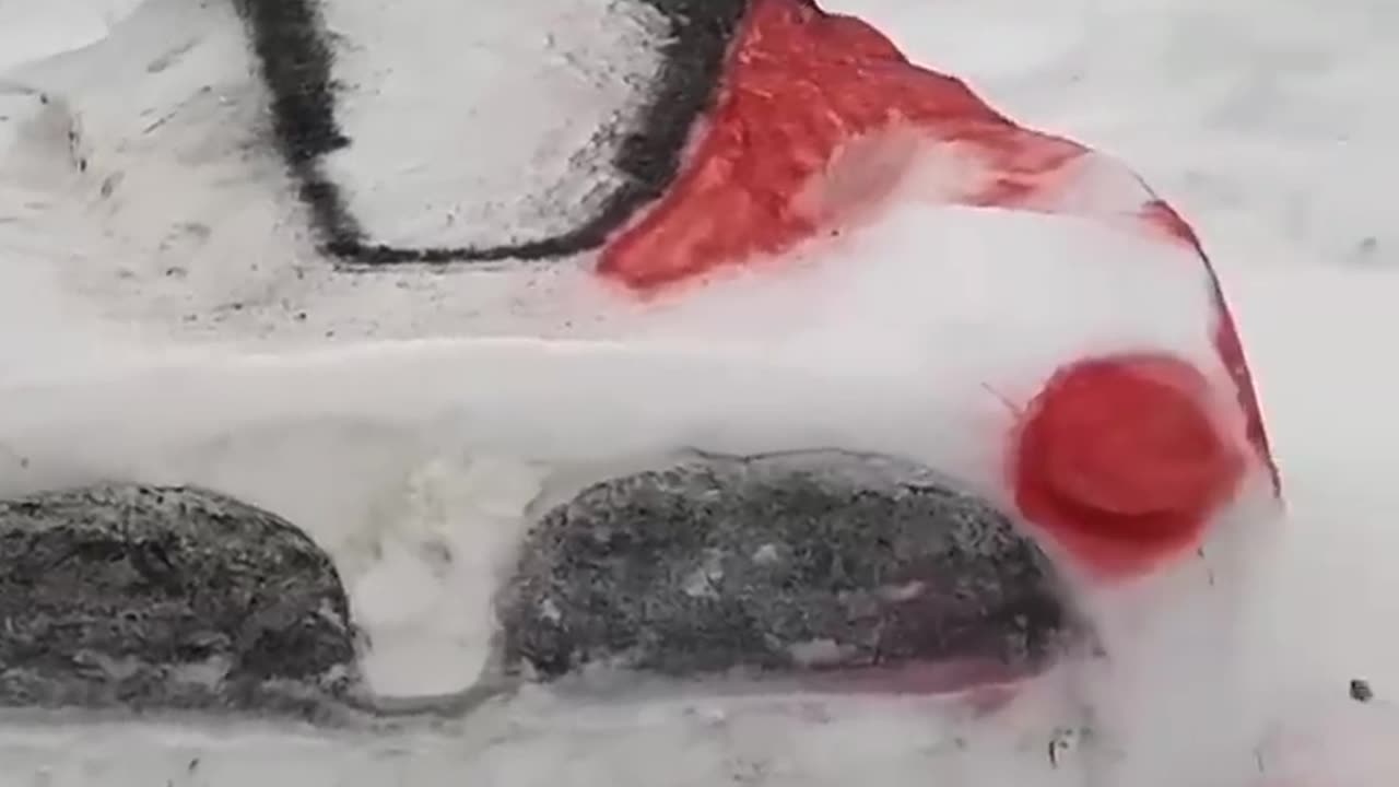 ferrari out of snow