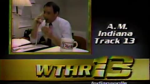 April 1985 - WTHR Bumper for Dick Wolfsie's 'Track 13'