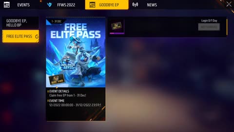 FREE FIRE CLAIM FREE ELITE PASS