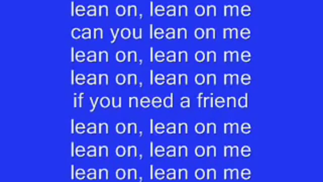 Lean on me - Micheal Bolton (Lyrics)