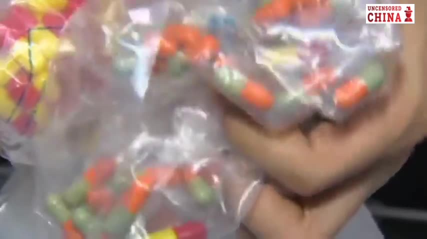 Shocking video emerges of pills originating from China..