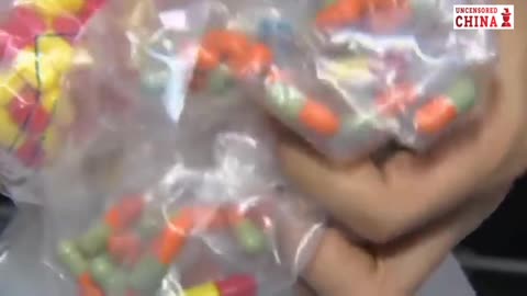 Shocking video emerges of pills originating from China..