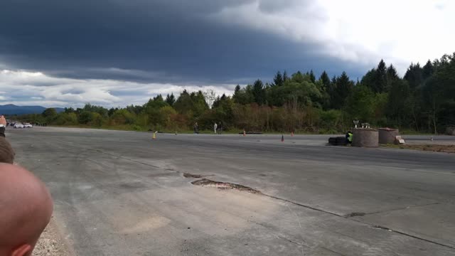 Drift event at an abandoned military airfield