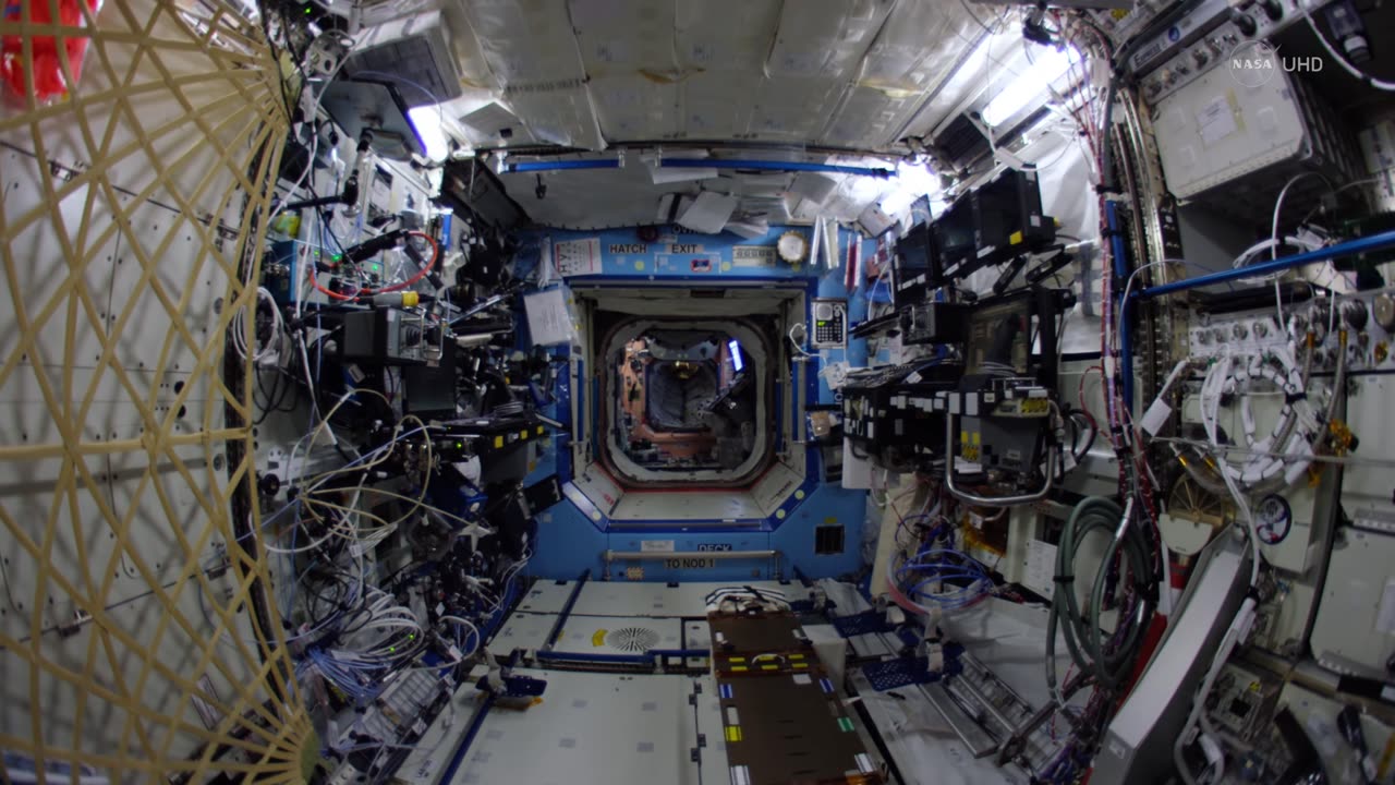 Space Station Fisheye Fly-Through 4K (Ultra HD)