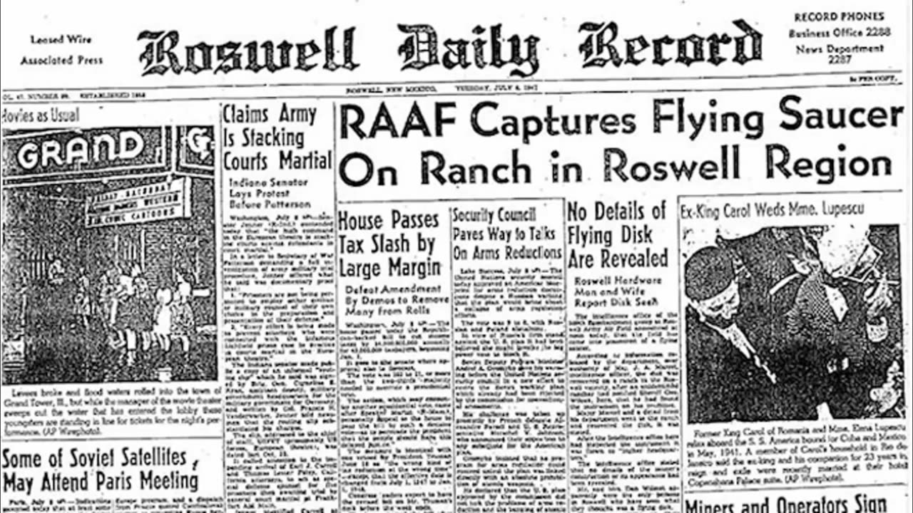 UFO Special: Rare Roswell 1947 ABC News Broadcast & Art Bell Discusses Roswell UFO Crash