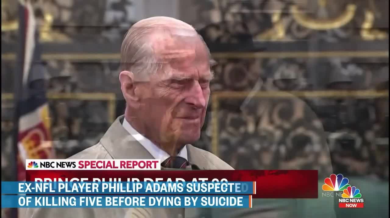 News of the death of His Royal Highness the Duke of Edinburgh breaks on NBC News