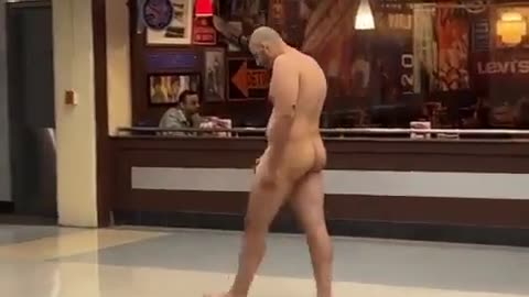 Naked man on DFW airport