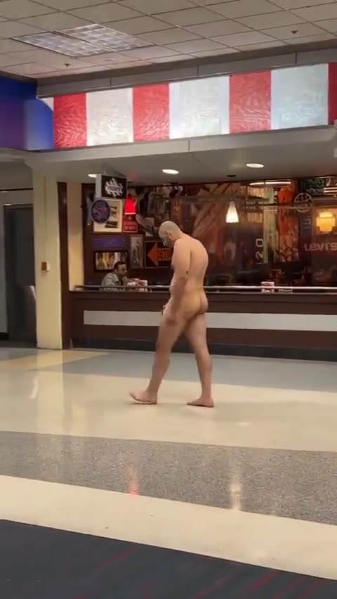 Naked man on DFW airport