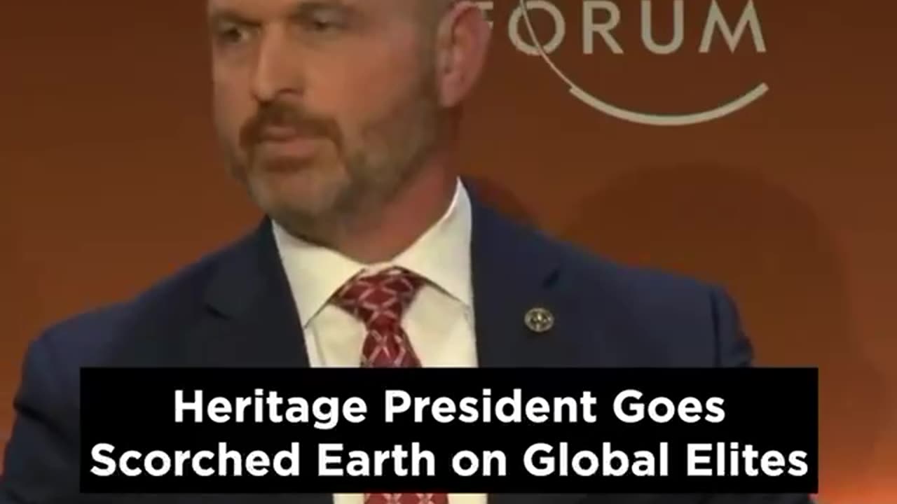 Kevin Roberts the president of heritage releases so many truth bombs in Davos.