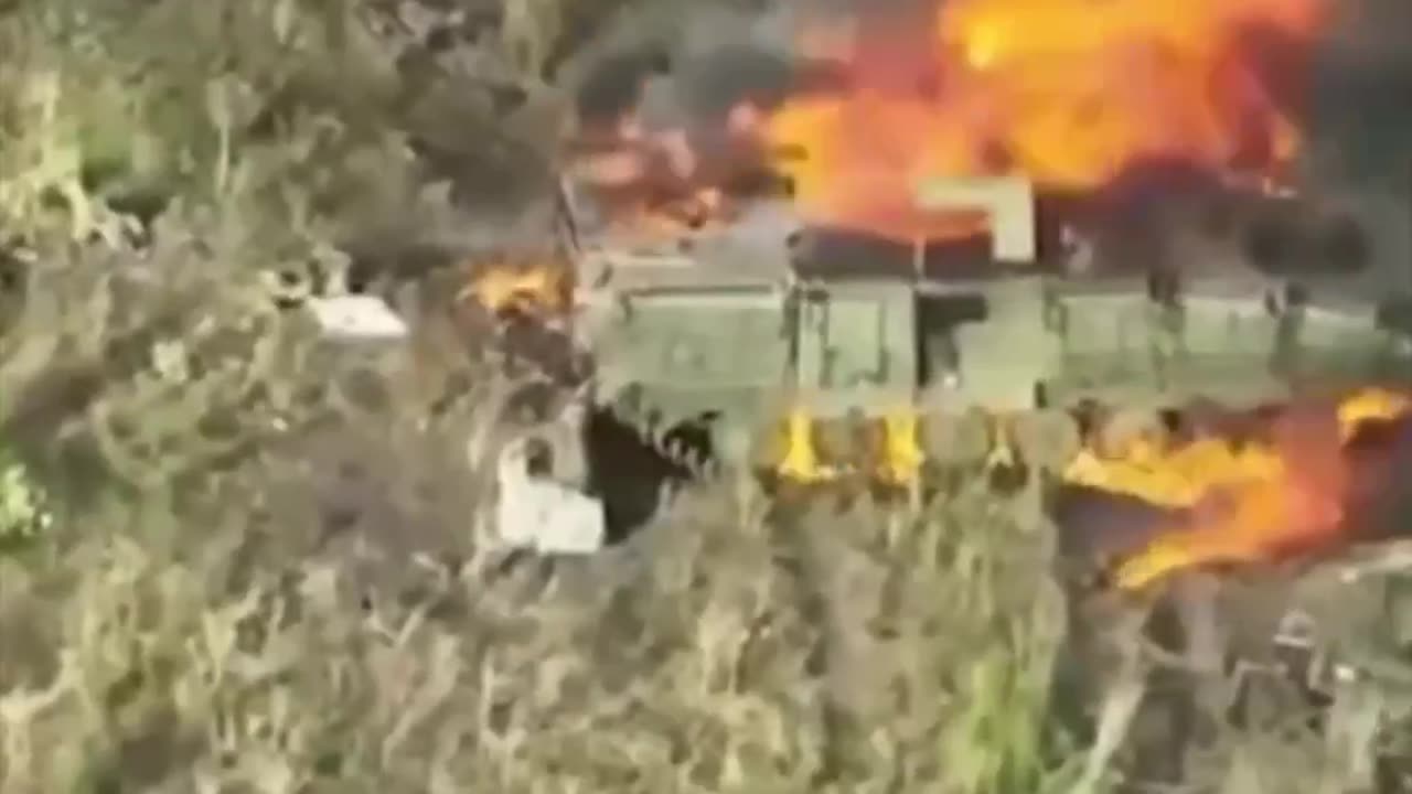 Russian APC Hits A Mine