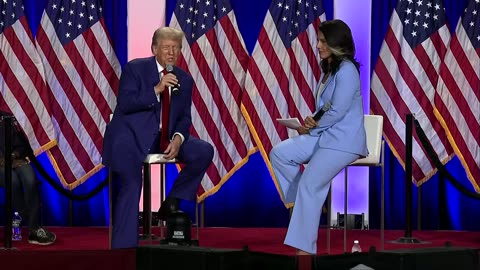 Donald Trump participates in a Town Hall moderated by Tulsi Gabbard