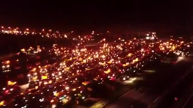 Germans Block Traffic With Tractors In Protest Against Jab Mandates