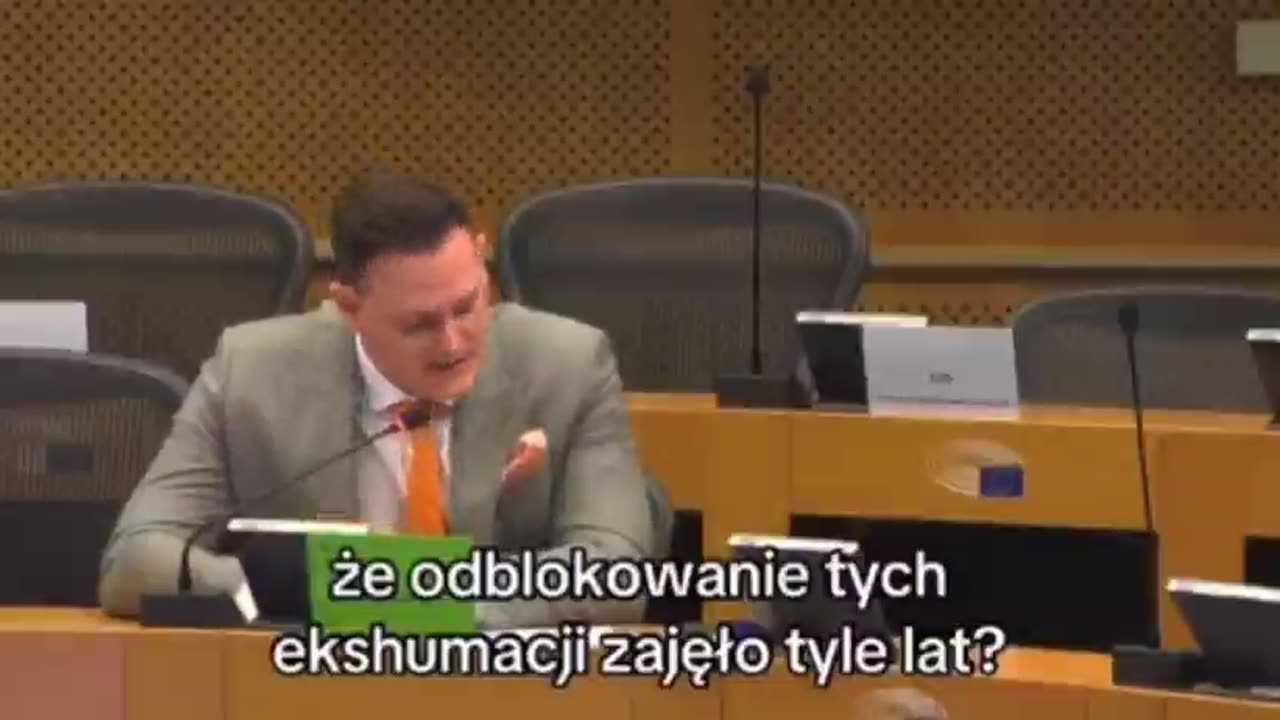 AfD EU parliament member,Tomasz Froelich, asks Ukrainian representative about Wołyń massacre victims