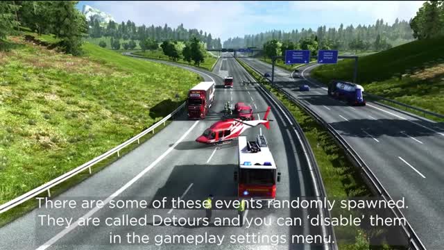 How to remove helicopter blocking the road in EuroTruck/AmericanTruck simulator