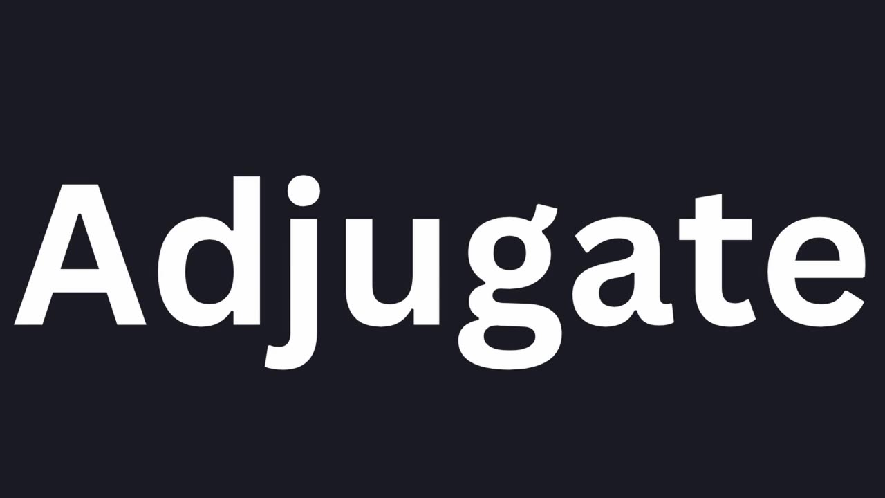 How to Pronounce "Adjugate"