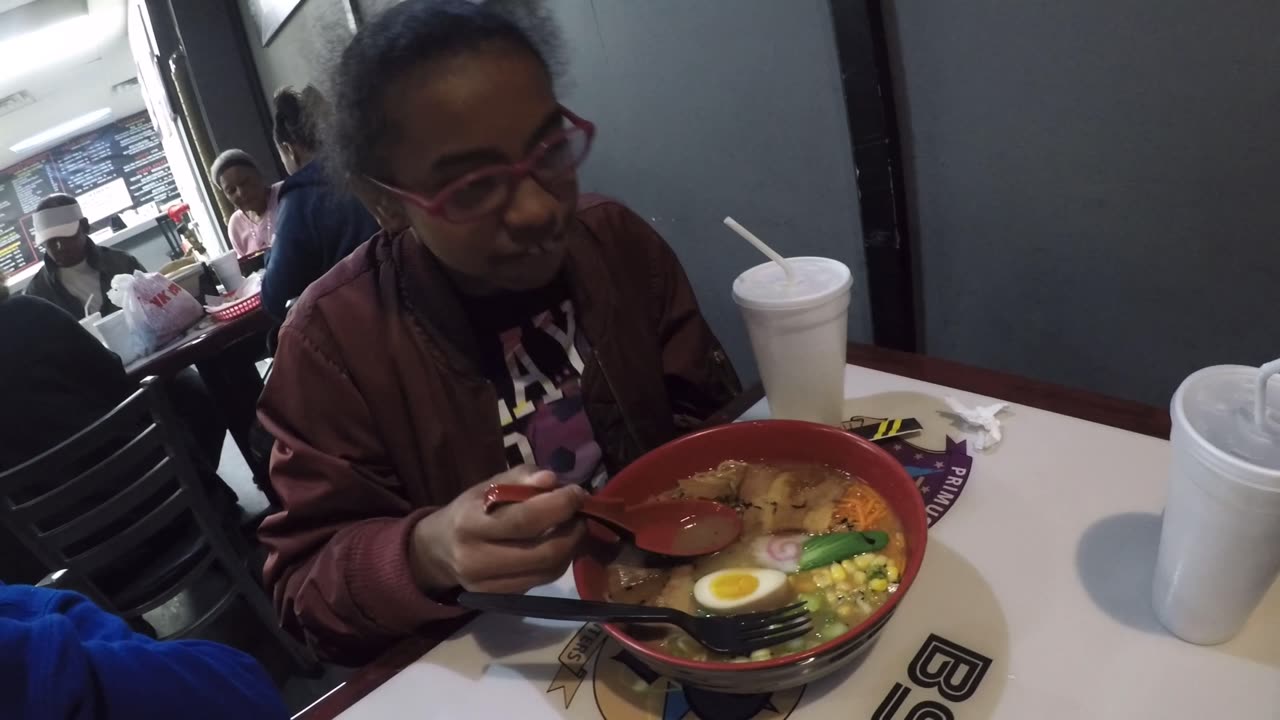 Blasian Babies Family Enjoy Ramen And Fried Chicken Dinner At Hangar Bay Cafe (GoPro Hero5)