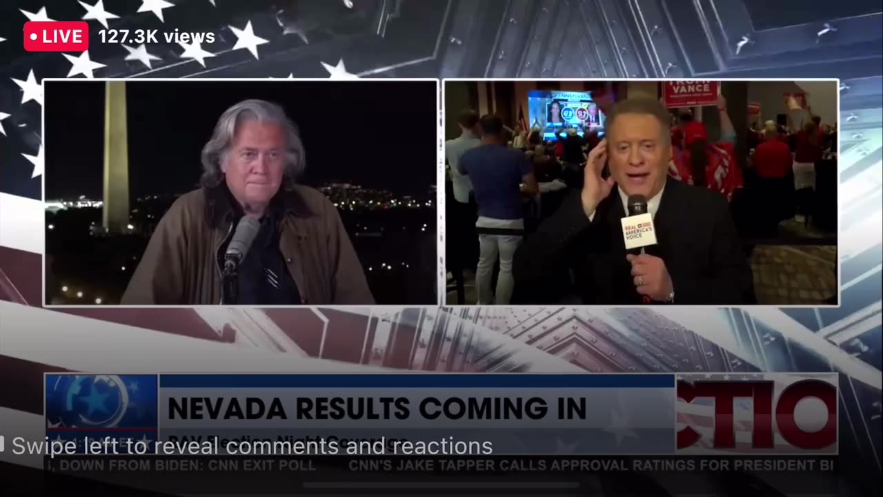 Steve Bannon Reacts to PA being called for TRUMP!!