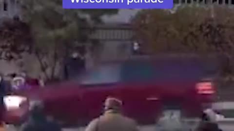 Car drives through Wisconsin parade