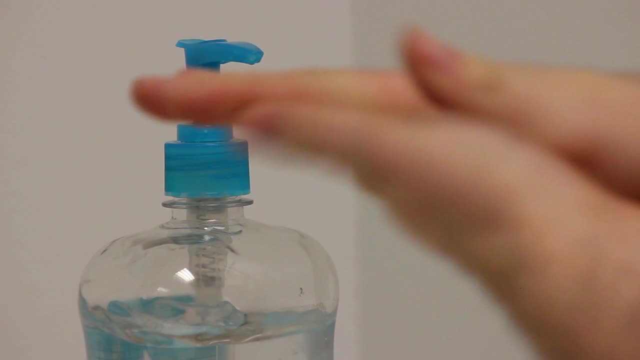 Using Office Hand-Sanitizer (Mid)