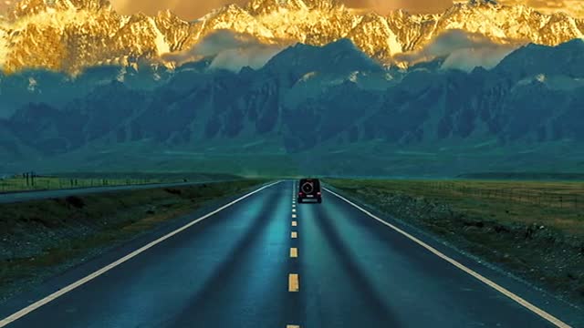 Although the road is far away