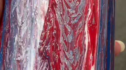 Americana Paint Pour Coffee Travel Mug Tumbler