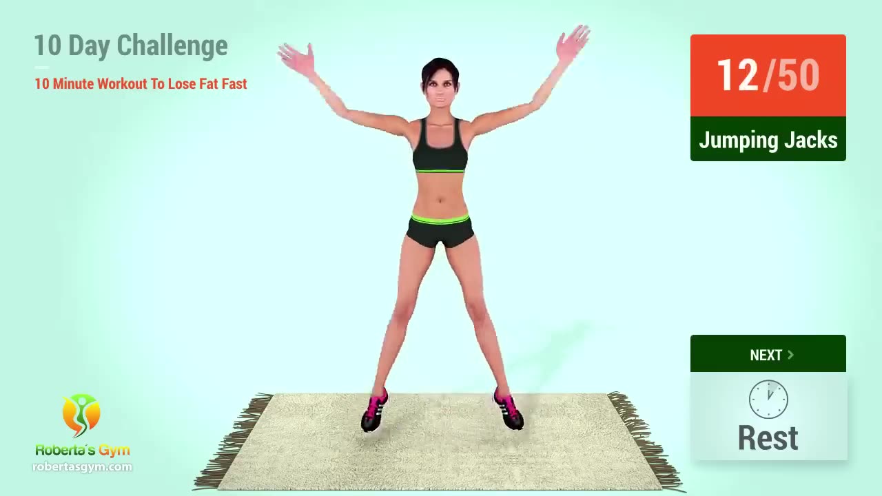 10 Day Challenge - 10 Minute Workout To Lose Fat Fast