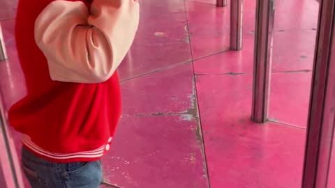 Kid Can't Find His Way in Glass Maze