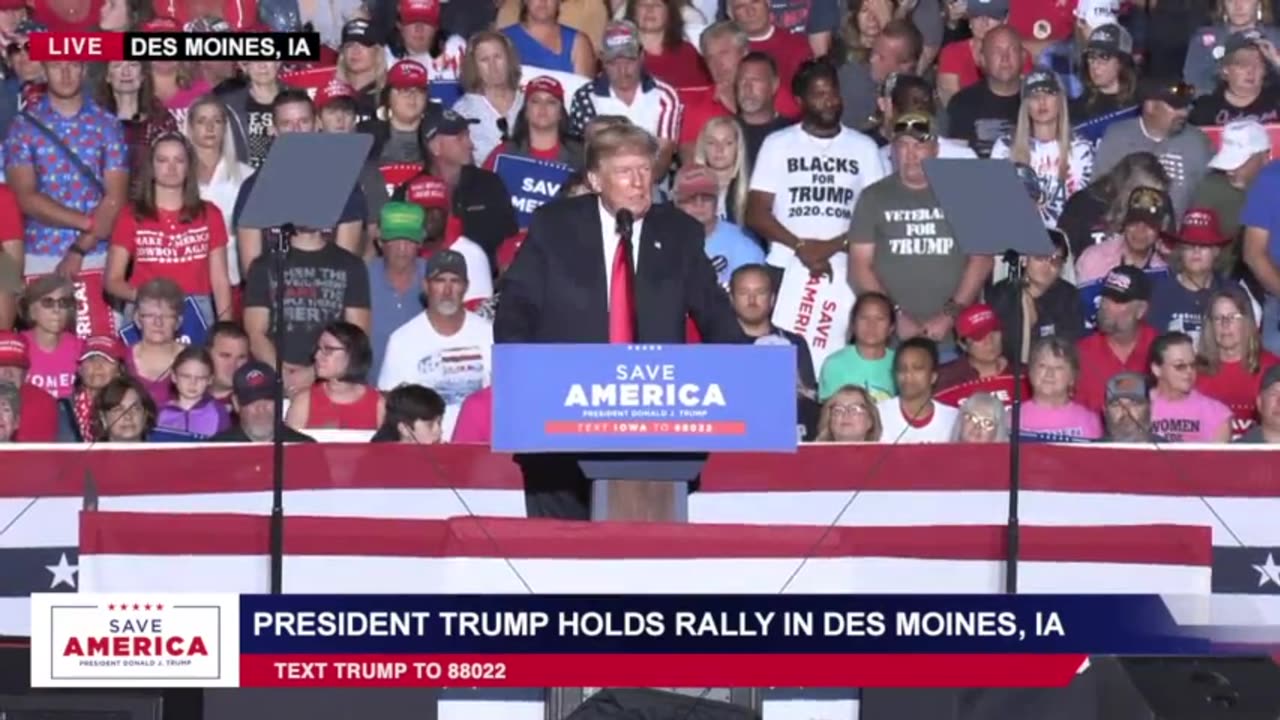 President Donald J Trump in Des Moines, IA