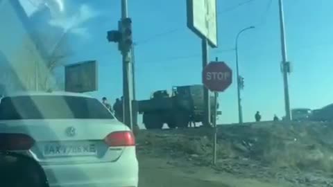 Russian green men somewhere near Kharkov