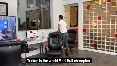 TRISTAN TATE BROKE THE RED BULL DRINKING WORLD RECORD