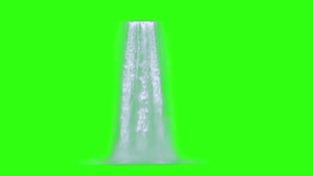 Fluid Waterfall Green Screen Keying Video