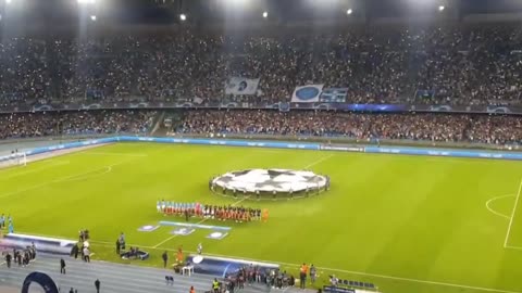 Diego Armando Maradona Stadium Erupts As Napoli Fans Roar "The Champions" vs AJAX