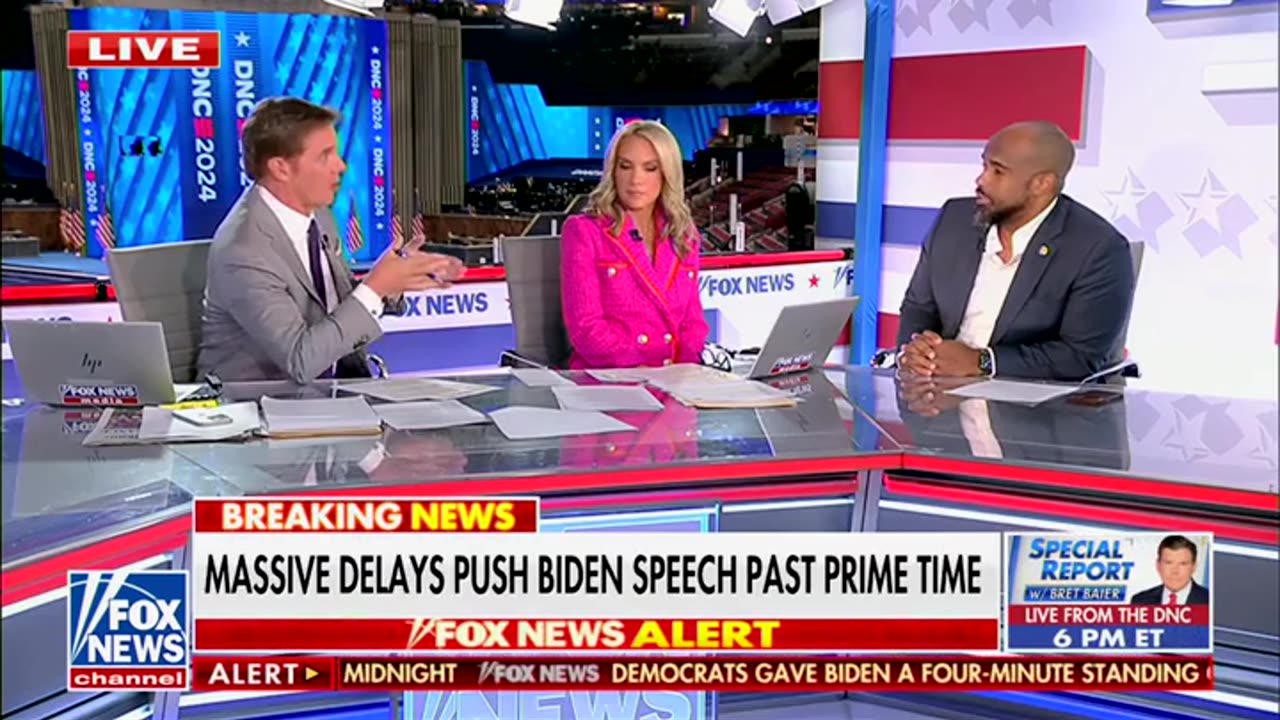 Fox News' Bill Hemmer Confronts Harris Campaign Official About Excuse For Biden's Late Speech