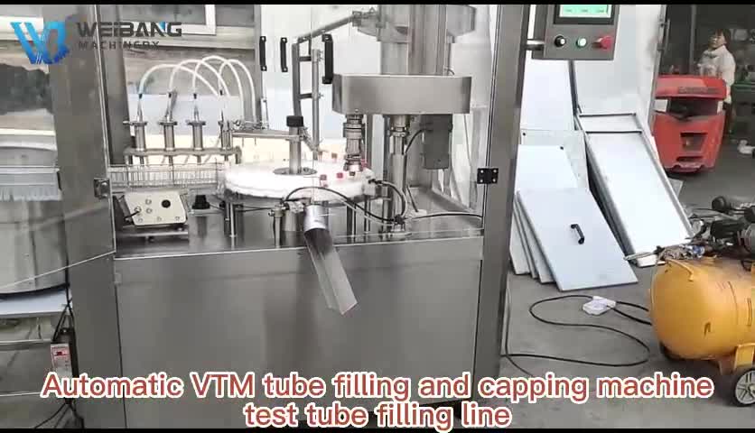 Automatic pharmaceutical test tube test tube filling and capping machine