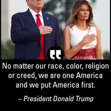 President Trump Addresses Being American