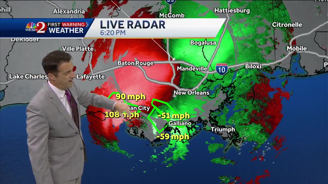 Francine makes landfall in southern Louisiana as Category 2 hurricane