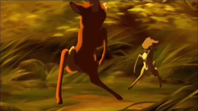 For those confused, the doe leading Bambi is his adoptive mother called Mena