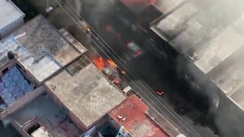 In central Mexico, the train crashed into a fuel truck