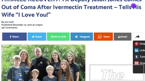 Texas Cop Whose Family Had To Sue To Get lvermectin Survives