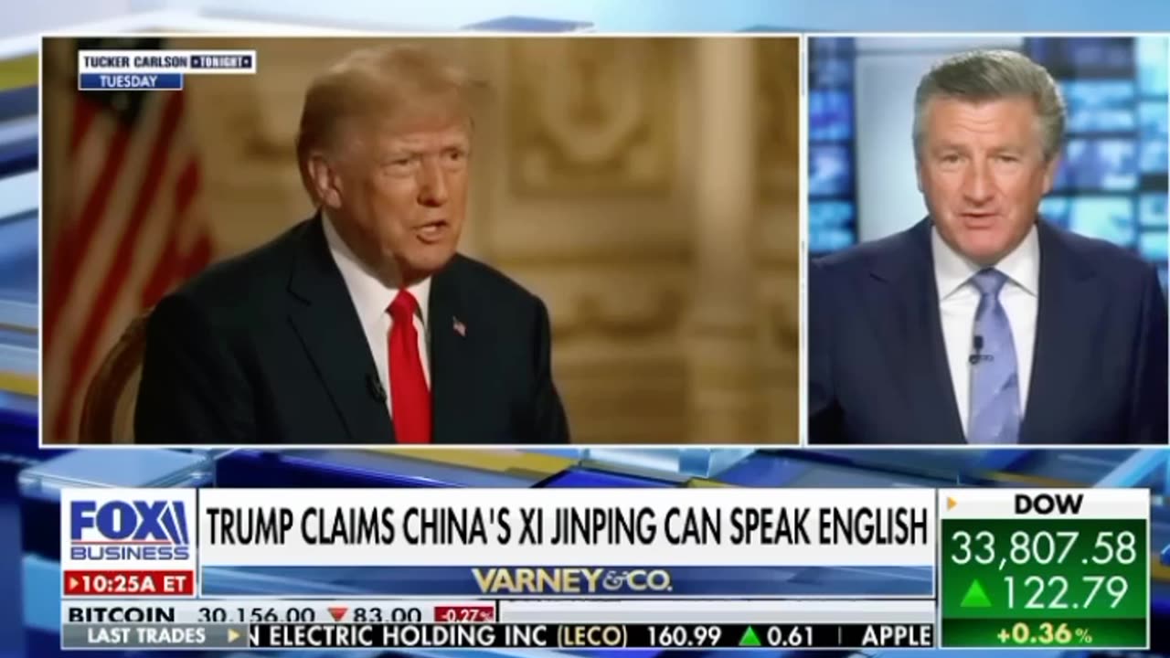 Donald Trump tells Tucker the one English word Xi Jinping said to him #shorts