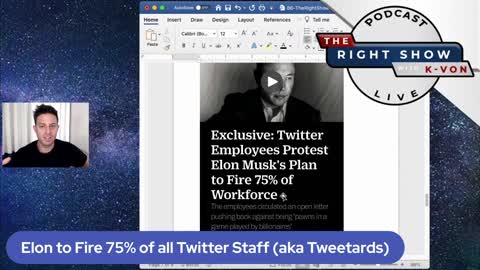 Elon dismisses 75% of the woke Twitter staff (host K-von laughs)
