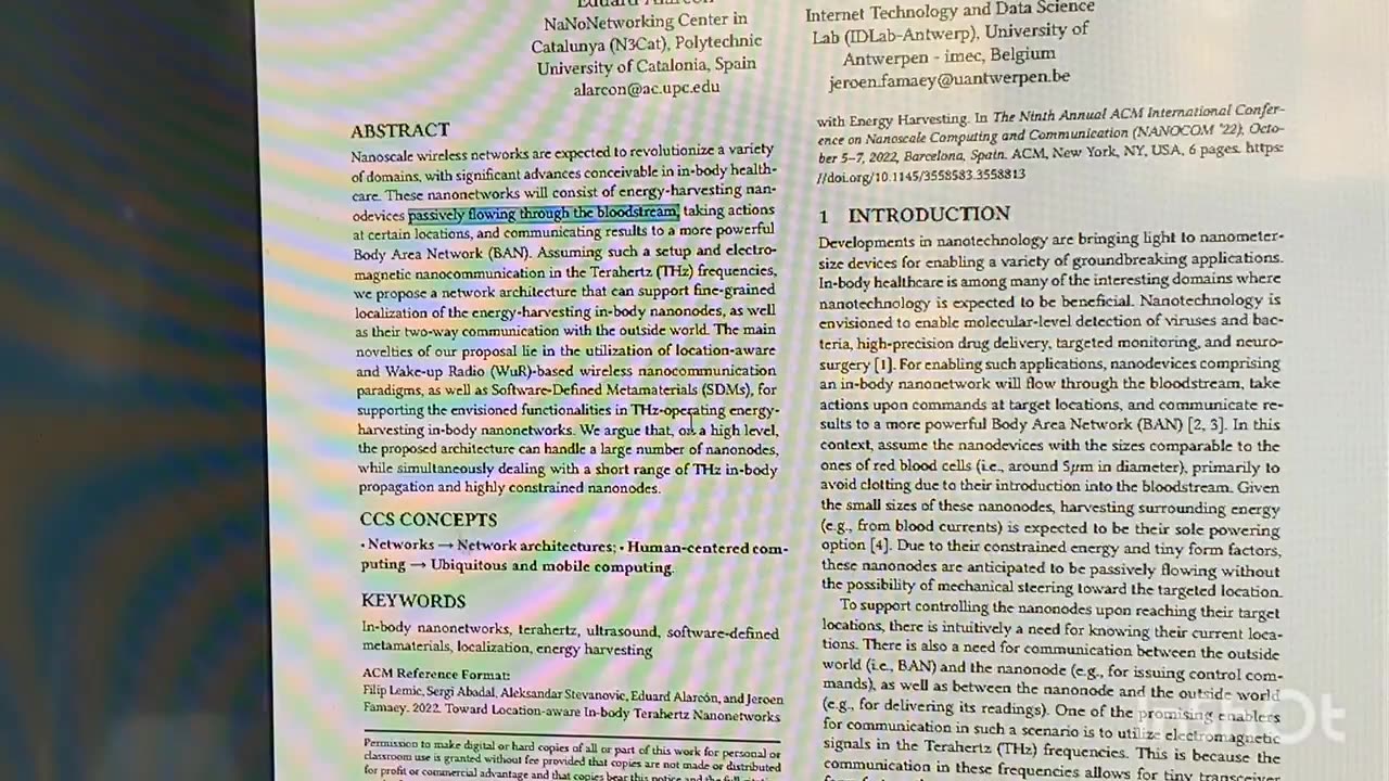 This is for those showing the blood microscopy and spectroscopy because this document lays out the routing, aggregation and signal propogation of Thz nano networks in situ.