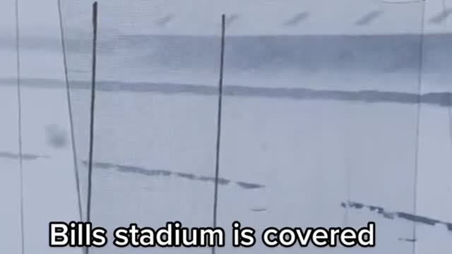 Bills stadium is covered in snow