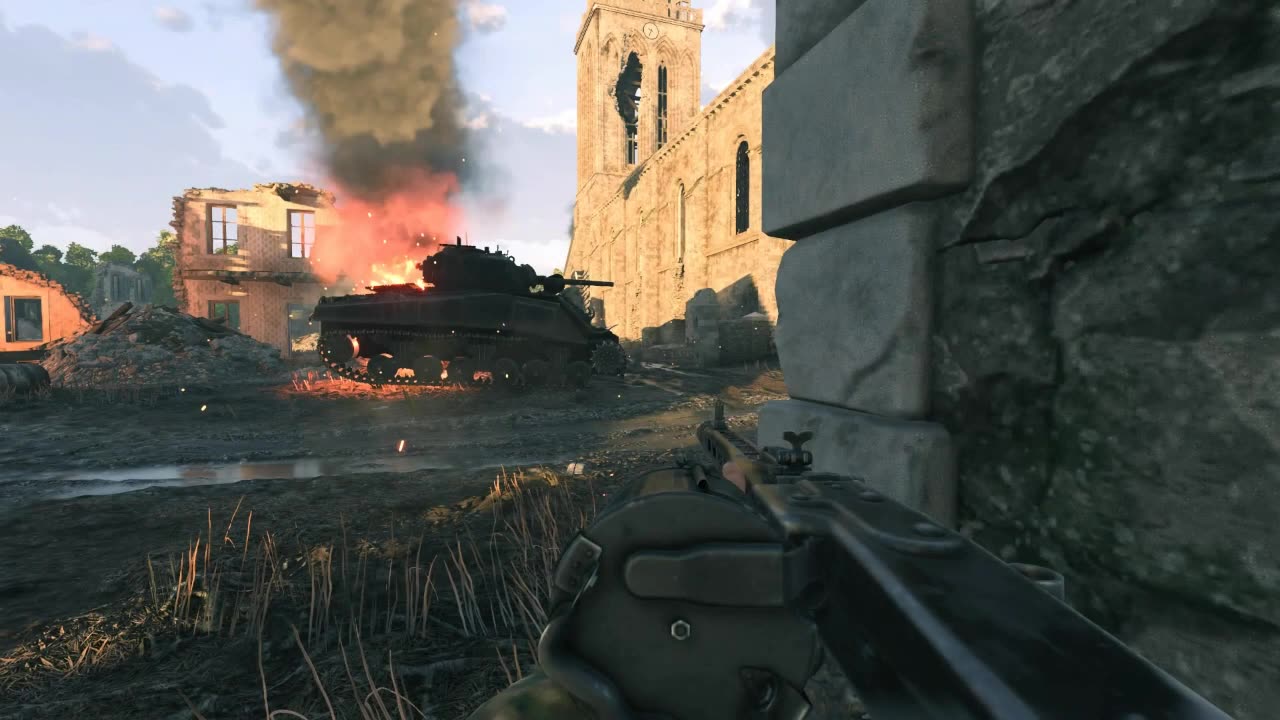 Enlisted: Fallschirmjäger with Maschinengewehr 42 in Ruins of Vaux , Normandy